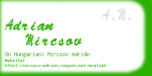 adrian mircsov business card